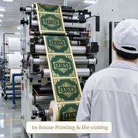 Étiquettes cosmétiques personnalisées imprimées en BOPP, résistantes à l'eau et à l'huile, autocollantes en rouleau, OEM/ODM, pour flacons de soins de la peau et de parfums
