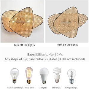 Lampadario in vimini in vimini <span class=keywords><strong>lampada</strong></span> <span class=keywords><strong>a</strong></span> <span class=keywords><strong>sospensione</strong></span> da cucina Cannage in legno lampadario in bambù E27 creativa <span class=keywords><strong>a</strong></span> griglia <span class=keywords><strong>a</strong></span> mano <span class=keywords><strong>lampada</strong></span> di design - Product Image 6