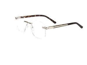 カスタムロゴ卸売ファッションメイドユニセックスユニークリムレスメタル眼鏡スクエアオプティカルアイグラスフレーム普段使い用 - Product Image 1