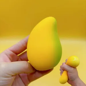 Balle anti-stress en latex pelucheux en forme de mangue, à récupération ultra-lente, jouet de décompression et anti-anxiété - Product Image 1