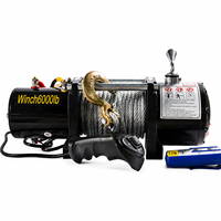Treuil de récupération électrique 9500 lb, câble en acier robuste, pour ATV, UTV, véhicule routier, remorque, avec ou sans fil