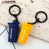Accessoires de sac de sport tendance : Porte-clés en PVC souple, mini haltères, pendentifs haltères, porte-clés de gym