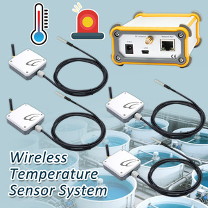 <b>Wireless</b> <b>Temperature</b> <b>Sensor</b> System With Base Station And Probes For Real Time Monitoring Up To 4 <b>Sensors</b> - Product Image 1