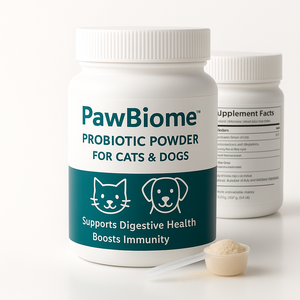 Probiótico OME para Perros y Gatos, Apoyo Inmunológico, Probiótico Vegano en Polvo con Aceite de Pescado, Cuidado de la Salud de las Mascotas, Salud de la Piel y el Pelaje - Product Image 1