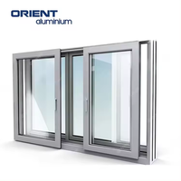 Ventanas de vidrio de estilo moderno para casas Ventana de aluminio de doble acristalamiento Diseño simple Ventanas residenciales de aluminio insonorizadas