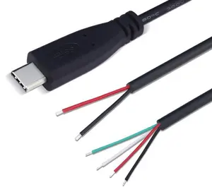Support de câble usb type-c à extrémité ouverte sans câble, usb 2.0