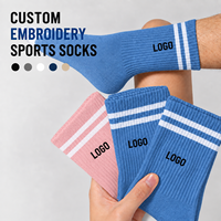 Chaussettes de sport personnalisées haut de gamme brodées, respirantes, rembourrées, à séchage rapide pour la course, la gym, l'entraînement, le tennis, pour jeunes et printemps