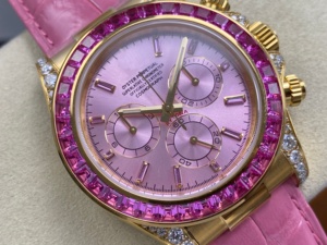 high top quality watch Waterproof 40mm PPM factory 904L steel 4131 movement Chrono Gemstone Pink Diver watch - Product Image 3