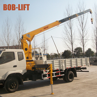 Obral Besar BOB-LIFT Derek Man Keranjang Boom Is Hydraulic Ulis Truk 5 Ton Terpasang Derek untuk Truk Bengkel Derek Putih