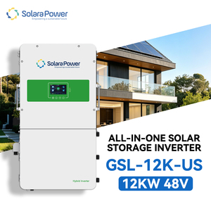 Inversor solar híbrido trifásico de 12 kVA para sistemas solares fuera de la red, versión estadounidense de 110 V, marca Solara Power, inversor de energía híbrido de 12 kW. - Product Image 1