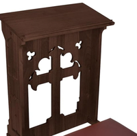 Conception de croix en bois massif Table en bois à genoux pour la prière religieuse Banc à genoux pour église