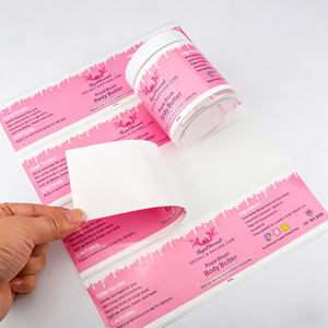 Etiquetas Adhesivas de Vinilo Impermeables con Logotipo Personalizado, Rollo de Etiquetas para Frascos de Mantequilla Capilar, Cuidado de la Piel y Cosméticos - Product Image 1