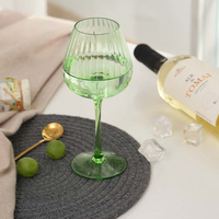 Nouvelle collection : Verres à vin, champagne et whisky de luxe, design vintage, styles variés, en verre vert – Vente directe usine