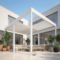 Pergola électrique réglable en aluminium Sweet Home, abri solaire anti-corrosion avec LED pour jardins et cours, idéal pour la détente