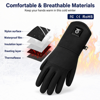 Gants chauffants électriques rechargeables pour l'hiver, pour hommes et femmes, moto, ski, vélo, chasse, camping, temps froid
