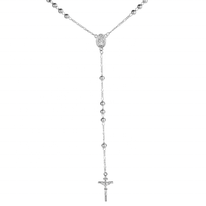 <span class=keywords><strong>Collana</strong></span> <span class=keywords><strong>Rosario</strong></span> Cristiana con Croce di Gesù in Acciaio Inossidabile - Product Image 3