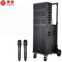 Sistem Speaker Line Array Aktif Portabel Lipat DM-800W dengan Baterai Isi Ulang Teleskopik dan Dual Wireless High