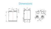 Inverter DC HPERV 350m3/h Volume d'air pour la déshumidification des sous-sols Fonctionnement silencieux Qualité du sommeil