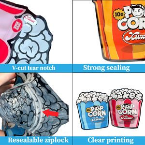 Tùy chỉnh chết cắt túi Mylar với hộp đặt 3.5g Hộp bao bì holograph túi nhôm bên trong zip cho kẹo Snack - Product Image 2