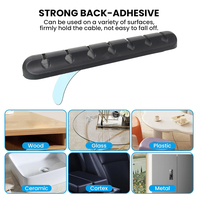 Ensemble de rangement de câbles de bureau Data Winder, organisateur de câbles USB en silicone, support de gestion de câbles, clips de fixation