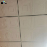 Conception de plafond en PVC 3D pour décor de feuilles de restaurant décoration de hall d'entrée