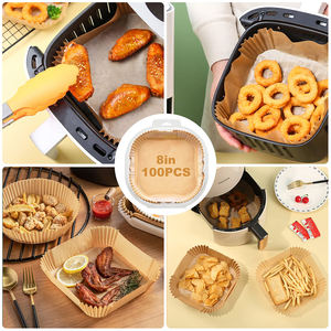 8 Inch 100Pcs Disposable <strong>Air</strong> <strong>Fryer</strong> <strong>Liner</strong> Square Oil-proof Parchment Paper <strong>Liners</strong> Water-proof Airfryer Baking Paper - Product Image 6