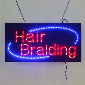 12*24 "ha condotto il segno aperto del salone di intrecciatura dei capelli, la luce lampeggiante animata ha condotto l'insegna anteriore del negozio - Product Image 2
