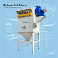 Pulsfilter-Staubabscheider: Industrielles Baghouse-System mit Trichterfüllstandsensor für Zementlagersilo-Staubreinigung