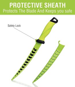 Offre Spéciale Couteau de Filetage Multifonctionnel Exclusif pour la Pêche, la <span class=keywords><strong>Chasse</strong></span> et les Activités de Plein Air, avec Manche de Golf, Tailles 5, 6, 7, 8 et 9 Pouces - Product Image 4