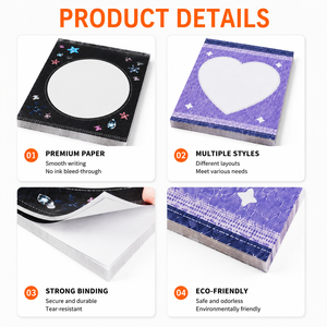 Custom Design Self Adhesive Sticky Note <b>Pads</b> Portable Decorative <b>Memo</b> <b>Pads</b> Premium Paper Notepads Stationery for Office School - Product Image 2