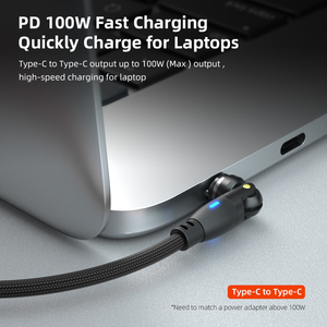 PD 100W <span class=keywords><strong>C</strong></span> a <span class=keywords><strong>C</strong></span> 540 grado rotante cavo magnetico ricarica rapida trasferimento dati cavo in Nylon per computer portatile & telefoni 6 in <span class=keywords><strong>1</strong></span> - Product Image 2
