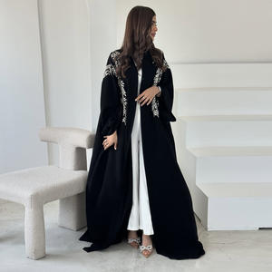 Venta caliente Oriente Medio Arabia abrigo bordado artesanía ins moda retro bordado Abaya Bata - Product Image 1