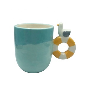Venta caliente taza de café de cerámica de logotipo personalizado con <span class=keywords><strong>el</strong></span> mango de <span class=keywords><strong>el</strong></span> <span class=keywords><strong>pato</strong></span> en forma de - Product Image 2