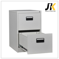Meuble de classement moderne à 2 tiroirs en métal, armoire de rangement de documents de bureau en acier, armoire à dossiers verticale verrouillable avec poignée