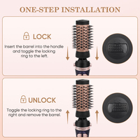 Sèche-cheveux rotatif professionnel 5 en 1, brosse ionique en céramique, brosse à air chaud rotative automatique
