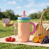 Tasse à café isotherme Hong Ling 27oz avec doublure en verre amovible, mug à thé en acier inoxydable avec sangle de transport, gobelets isothermes