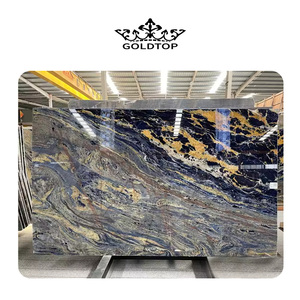 GOLDTOP OEM/ODM lujo piedra Natural Brasil azul granito losa Azul Bahía para azulejo encimera de cocina - Product Image 4