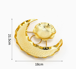 DAMAI Nueva Decoración de Ramadán, Bandeja de Servicio de Hierro Eid Mubarak, Vajilla, Contenedor de Almacenamiento de Alimentos para Postres, Plato para Dulces con Diseño de Luna y Estrella - Product Image 6