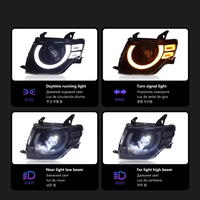 Feux avant de voiture pour Mitsubishi Pajero 2005-2020, lampes LED, feux de jour, clignotants dynamiques, accessoires de voiture