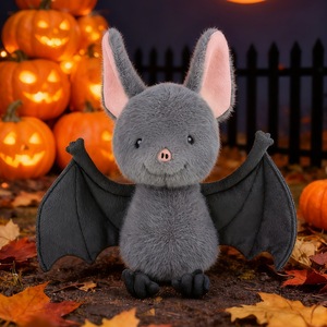 Poupée fantôme de dessin animé transfrontalière amusante pour Halloween, brodée (araignée, chauve-souris, squelette, citrouille), en peluche super douce anti-stress avec maille - Product Image 3