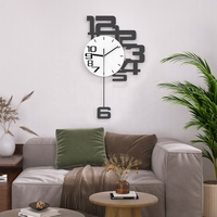 Jam dinding Digital minimalis Modern, jam dinding kreatif ruang tamu, jam dekorasi dinding rumah
