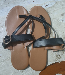 Sandalias Casuales de Verano para Mujer con Tira Ancha y Diseño Espigado de Espiga, Suela Plana - Product Image 5