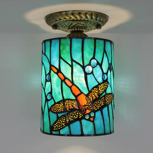 <span class=keywords><strong>Lampe</strong></span> de table de style <span class=keywords><strong>Tiffany</strong></span> Jiyuanlux, 8 pouces, libellule rouge, <span class=keywords><strong>art</strong></span> déco, verre teinté vert, <span class=keywords><strong>lampe</strong></span> de table pour salon, chambre à coucher - Product Image 1