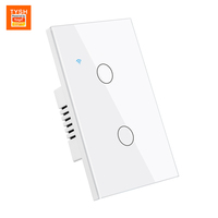 TYSH Us Standard Crystal Touch Screen Glass Panel 4gang Remote Wall Switch with Led Indicator Smart Life 250V Google Home Alexa