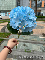 Dekorasi tengah meja pernikahan buatan lembut Hydrangea bunga sutra Hydrangea putih gading merah muda populer untuk pernikahan