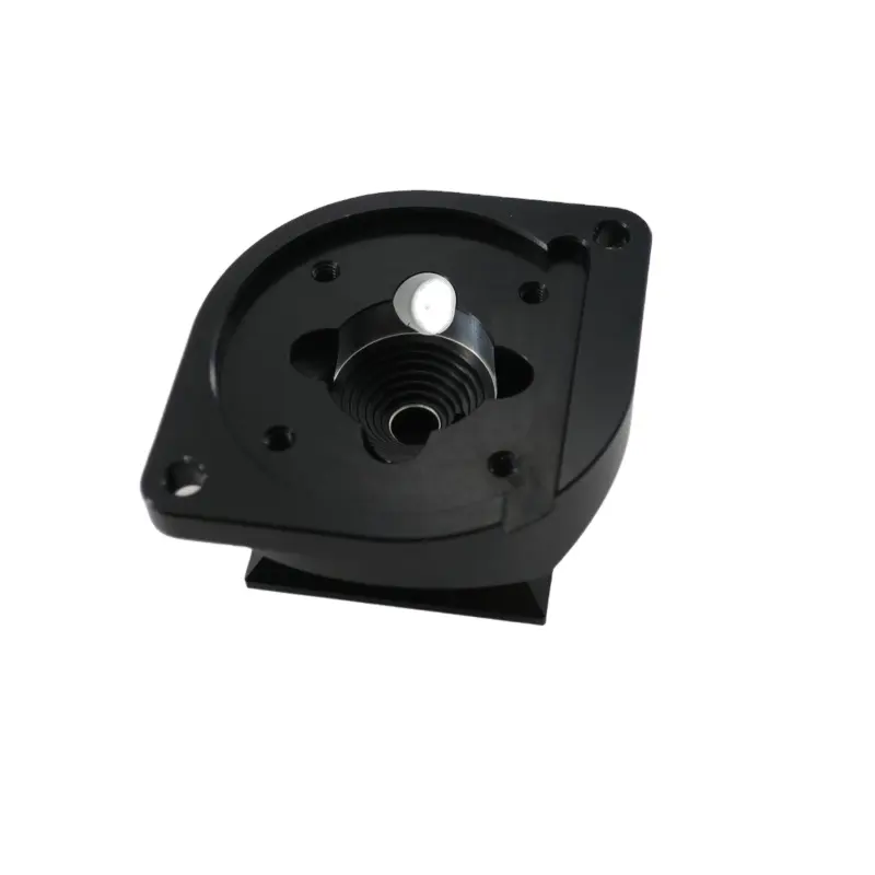 Suporte de lente de alta precisão 6061-T6 (SS) peças de usinagem CNC anodizadas pretas padrão