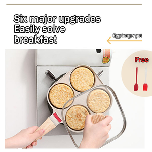 Sartén Cuadrada Moderna Antiadherente de 4 Agujeros para Huevos, Tendencia 2026, Sartén Universal para <span class=keywords><strong>Desayuno</strong></span>, Apta para Cocina de Inducción, Gran Tamaño - Product Image 2