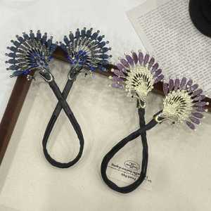 <span class=keywords><strong>Pince</strong></span> à <span class=keywords><strong>chignon</strong></span> en métal motif paon <span class=keywords><strong>pour</strong></span> femme, support de <span class=keywords><strong>chignon</strong></span> <span class=keywords><strong>pour</strong></span> l'arrière de la tête, style coréen - Product Image 2