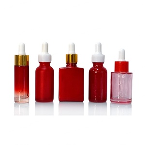 1oz 1.7oz Glass <b>Dropper</b> <b>Bottle</b> Cosmetic Glass Colored Red Serum <b>Bottle</b> 30ml 50ml Personal Care Serum Essential Oil <b>Bottles</b> - Product Image 4