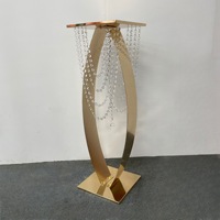 Support de fleurs LANJO, style moderne, luxe léger, doré, pour mariage, concert, centre de table, vase en fil métallique de haute qualité et durable